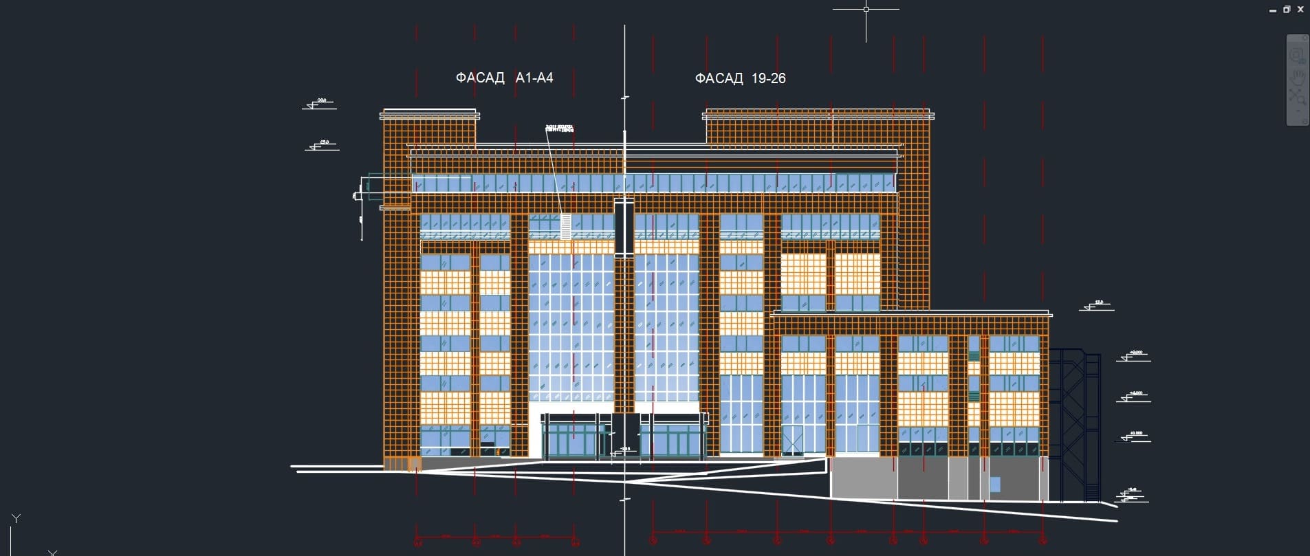 Чертеж 16-ти этажного жилого дома